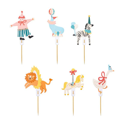 6 Cake Topper - Zirkus