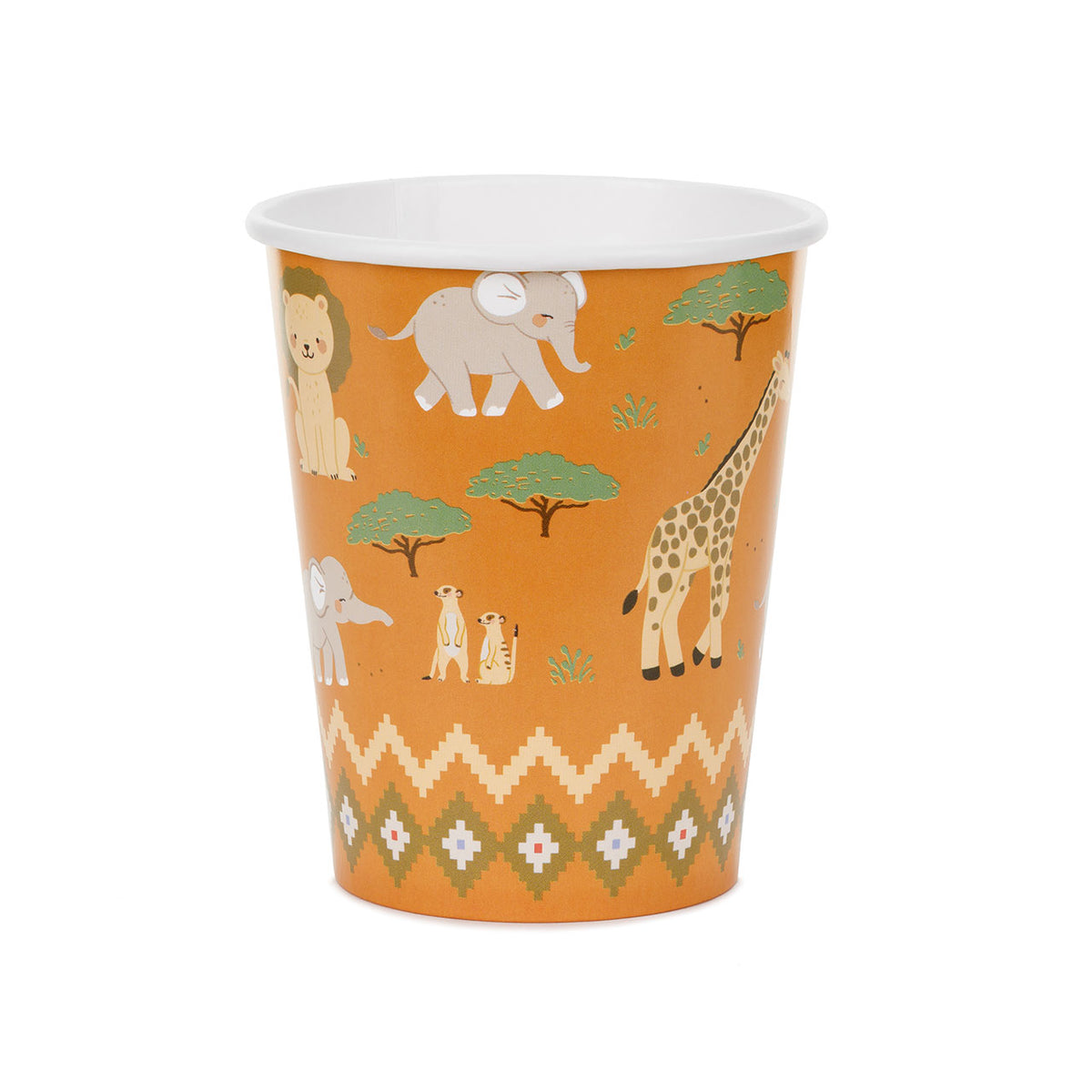 6 Pappbecher - Safari