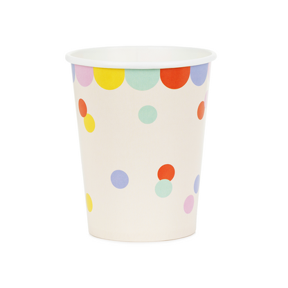 6 Pappbecher - Confetti