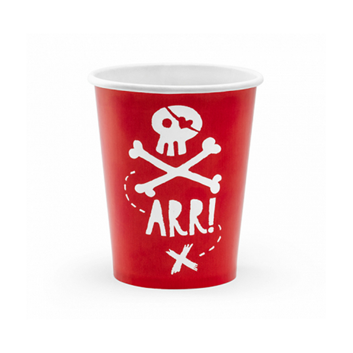 6 Pappbecher Trend - 220ml - Pirates Party