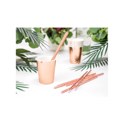 6 Pappbecher Trend - 220ml - RoseGold