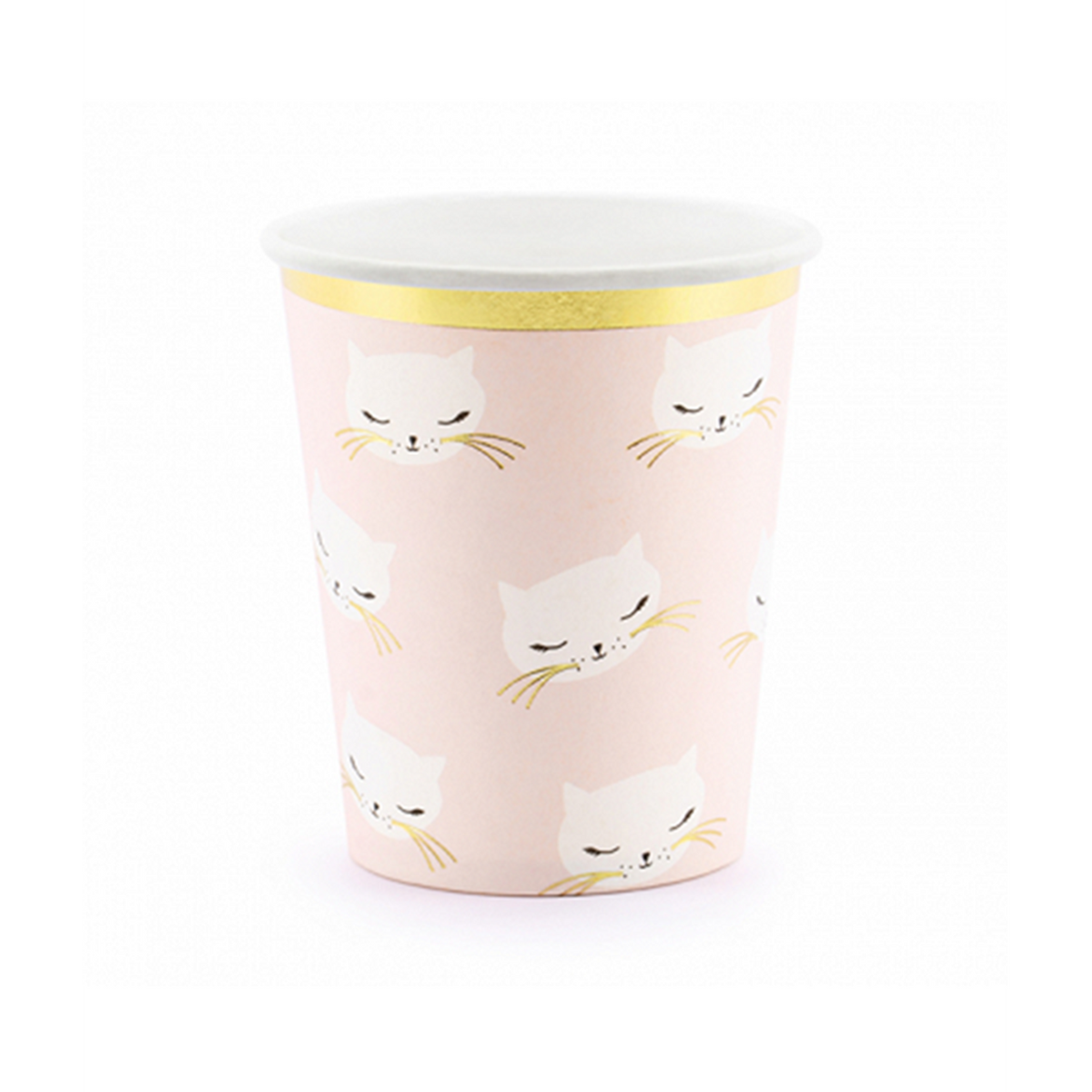 6 Pappbecher Trend - 200ml - Cat