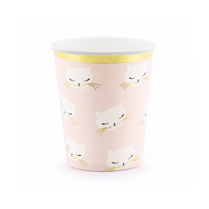 6 Pappbecher Trend - 200ml - Cat