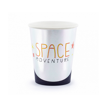 6 Pappbecher Trend - 200ml - Space Party
