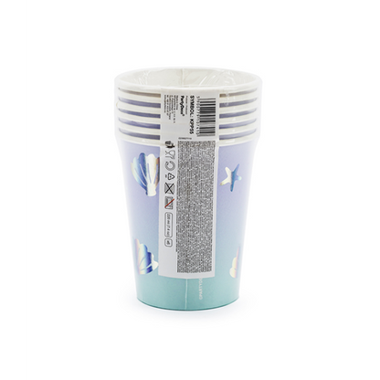 6 Pappbecher Trend - 220ml - Sea Live