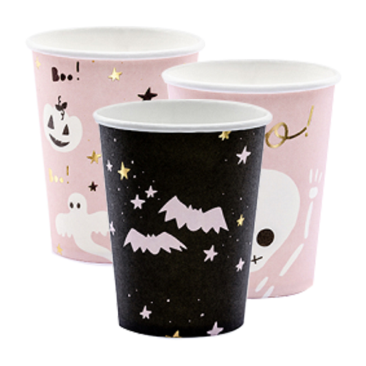 6 Pappbecher Trend - 220ml - Boo