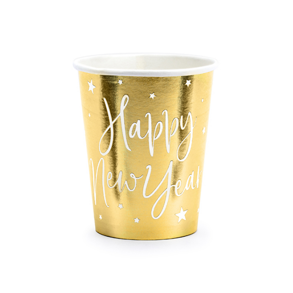 6 Pappbecher Trend - 220ml - Happy New Year