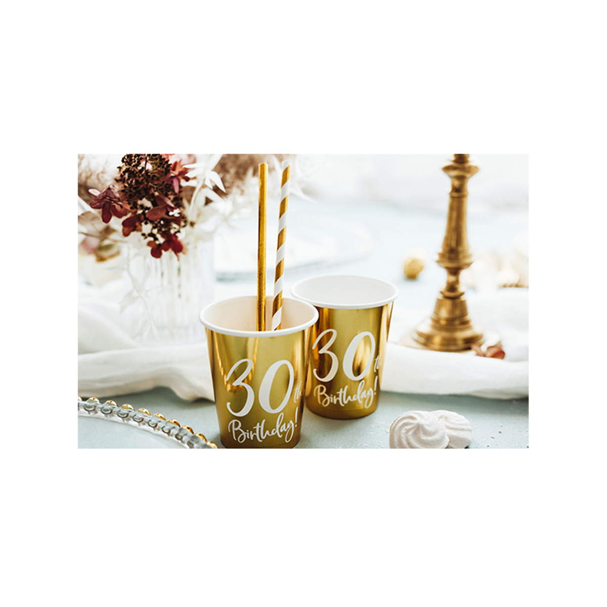 6 Pappbecher Trend - 220ml - 30th Birthday