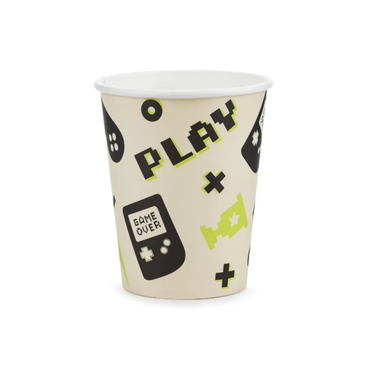 6 Pappbecher Trend - 220ml - Gamer