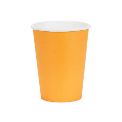 6 Pappbecher  - Hellorange  - 250ml