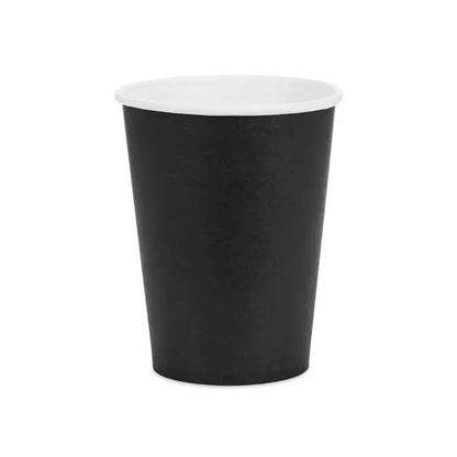 6 Pappbecher  - Schwarz  - 250ml