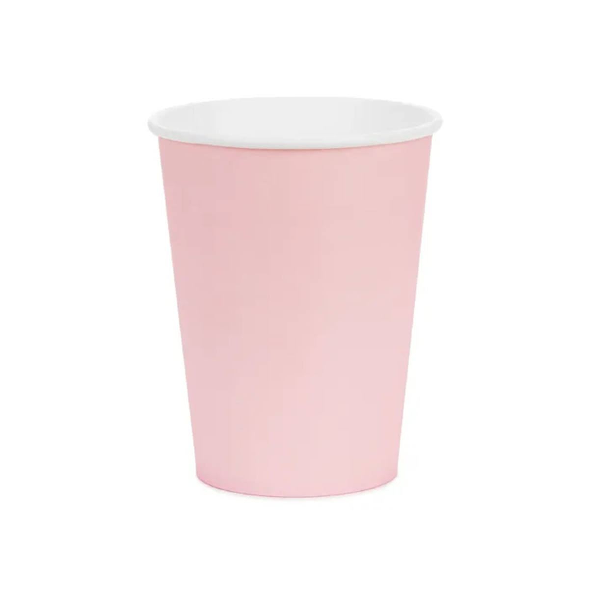 6 Pappbecher  - Hellrosa - 250ml