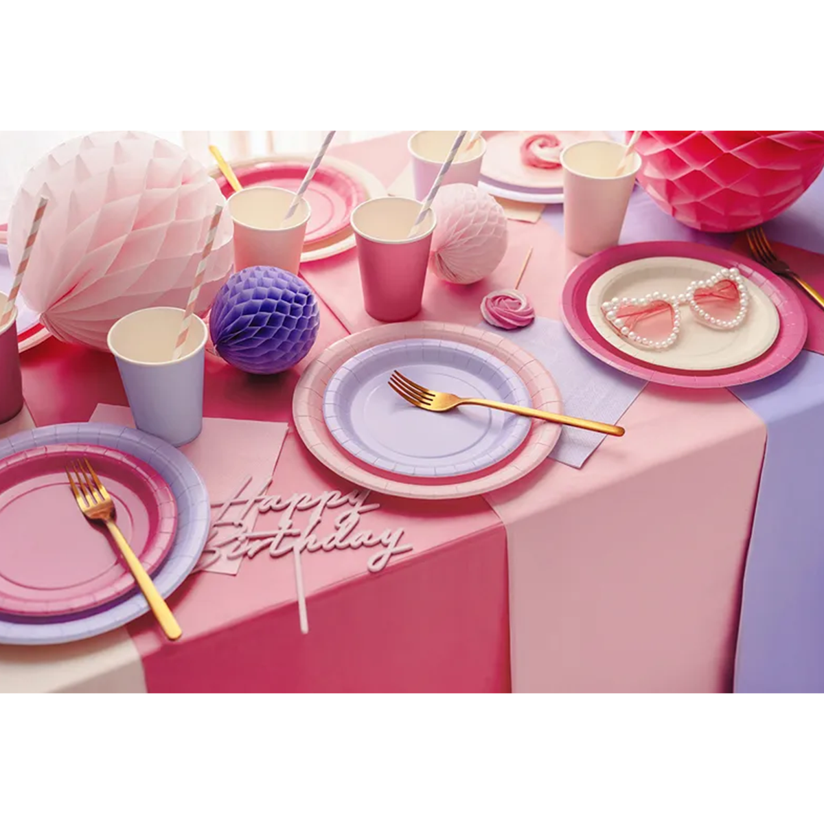 6 Pappbecher  - Hellrosa - 250ml