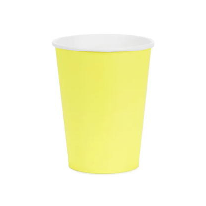 6 Pappbecher  - Gelb - 250ml