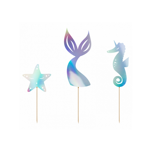 3 Cake Topper - Mermaid