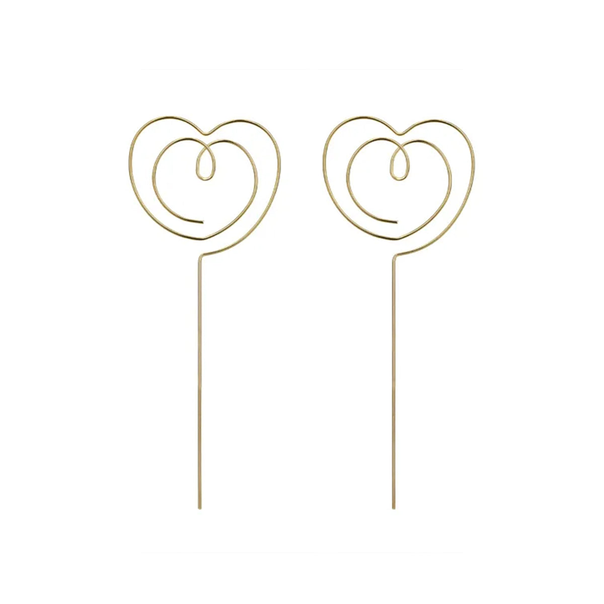 2 Cake Topper - Goldene Herzen