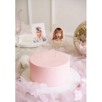 2 Cake Topper - Goldene Herzen