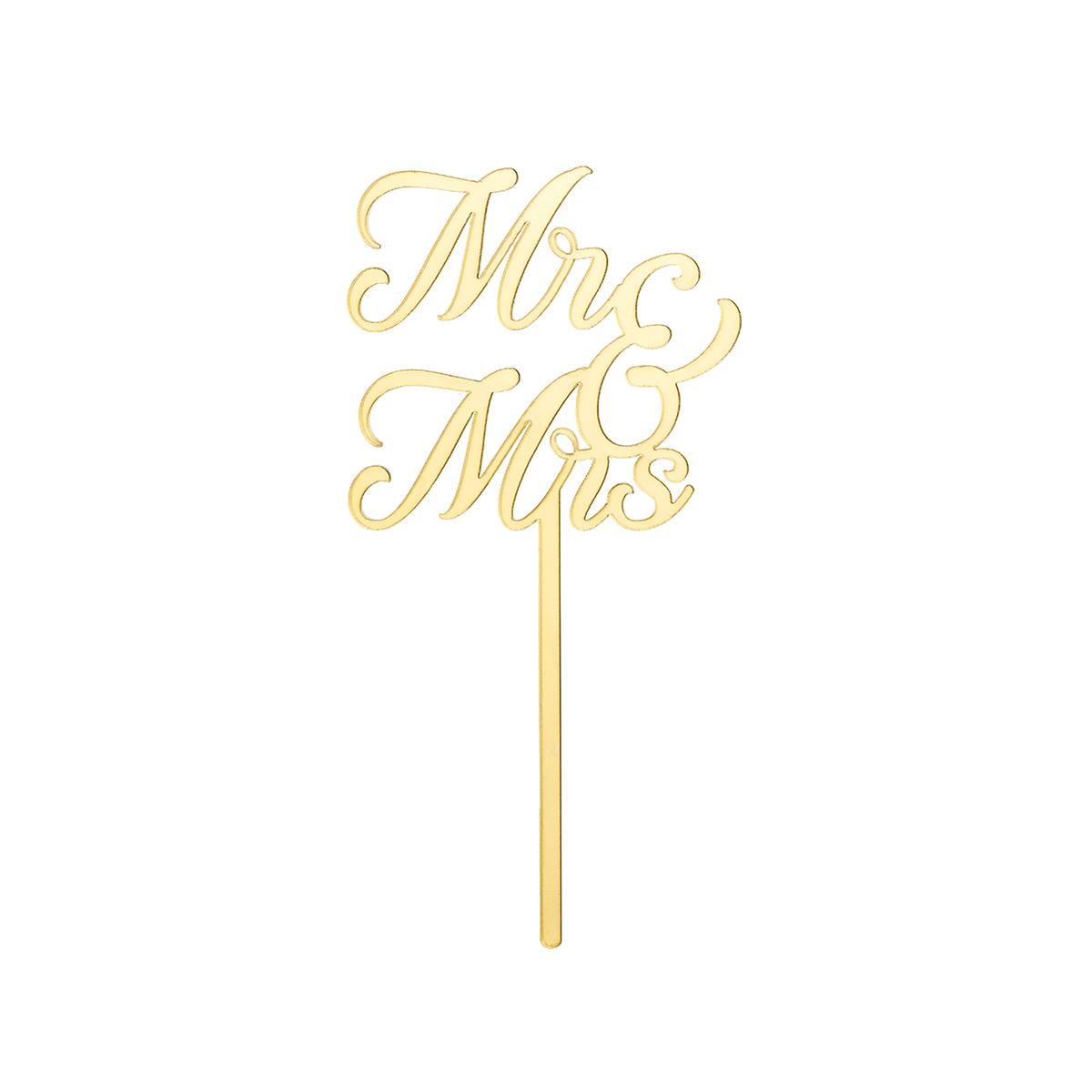 1 Acryl Cake Topper - MR & MRS - Gold
