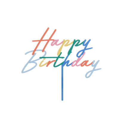 1 Cake Topper - Happy Birthday - Mix