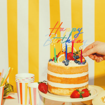 1 Cake Topper - Happy Birthday - Mix
