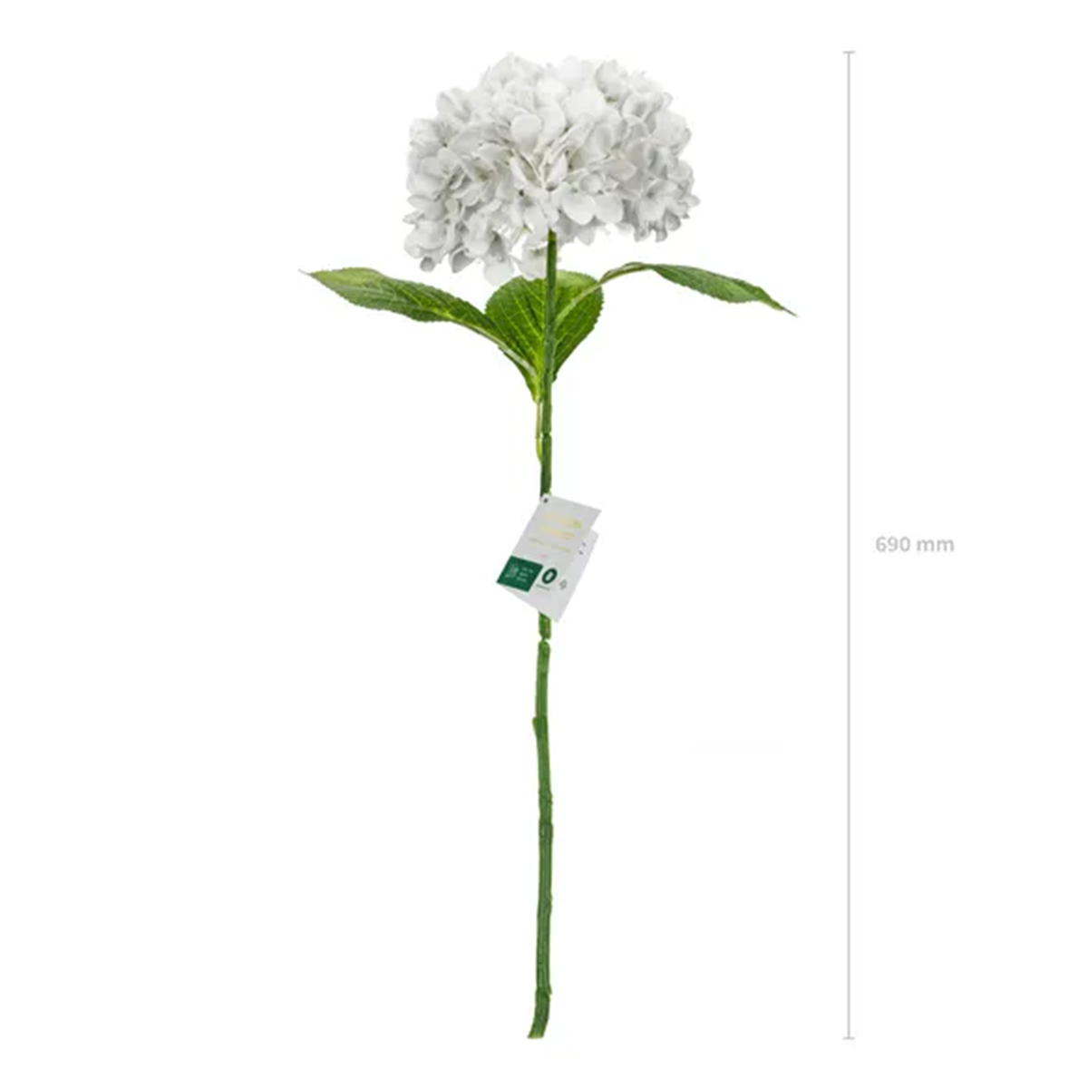 1 Künstliche Blume - Hortensie - 69 cm - Weiß