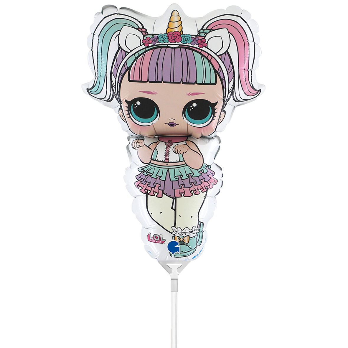 10 Miniballoons Airfilled - LOL Surprise - Unicorn (Unverpackt)