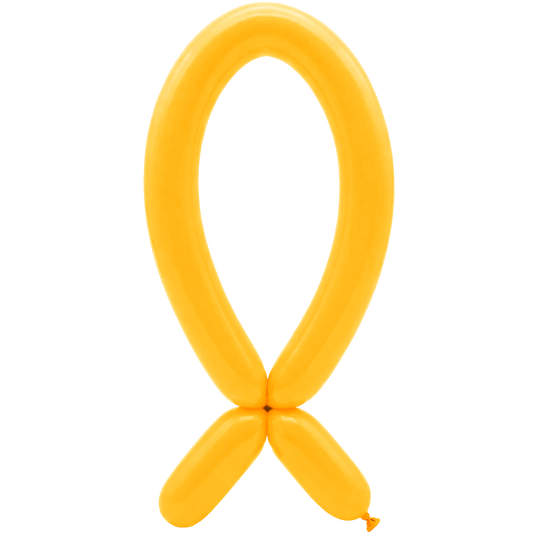 50 Modelling Balloons - Nozzle up - 5x152cm -  Honey Yellow
