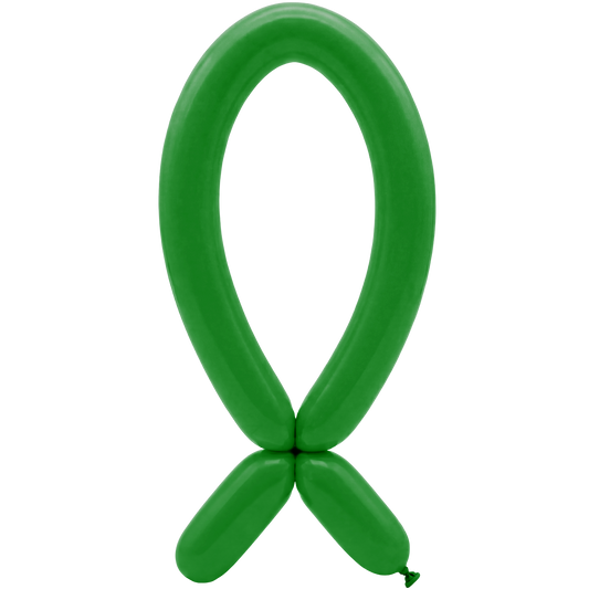 50 Modelling Balloons - Nozzle up - 5x152cm -  Shamrock Green