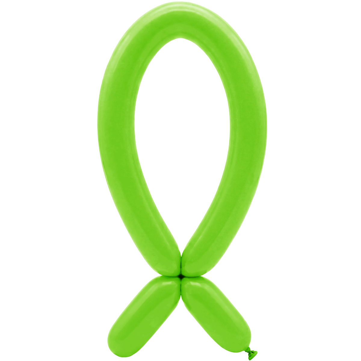 50 Modelling Balloons - Nozzle up - 5x152cm -  Lime Green