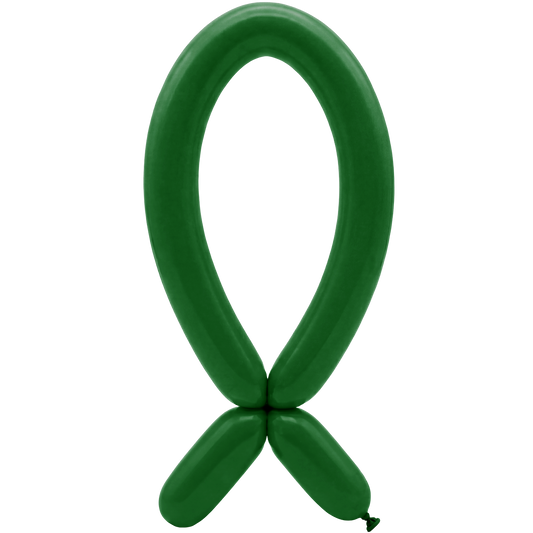 50 Modelling Balloons - Nozzle up - 5x152cm -  Forest Green
