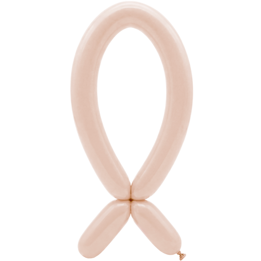 50 Modelling Balloons - Nozzle up - 5x152cm -  Creamy Blush