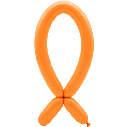 50 Modelling Balloons - Nozzle up - 5x152cm -  Orange