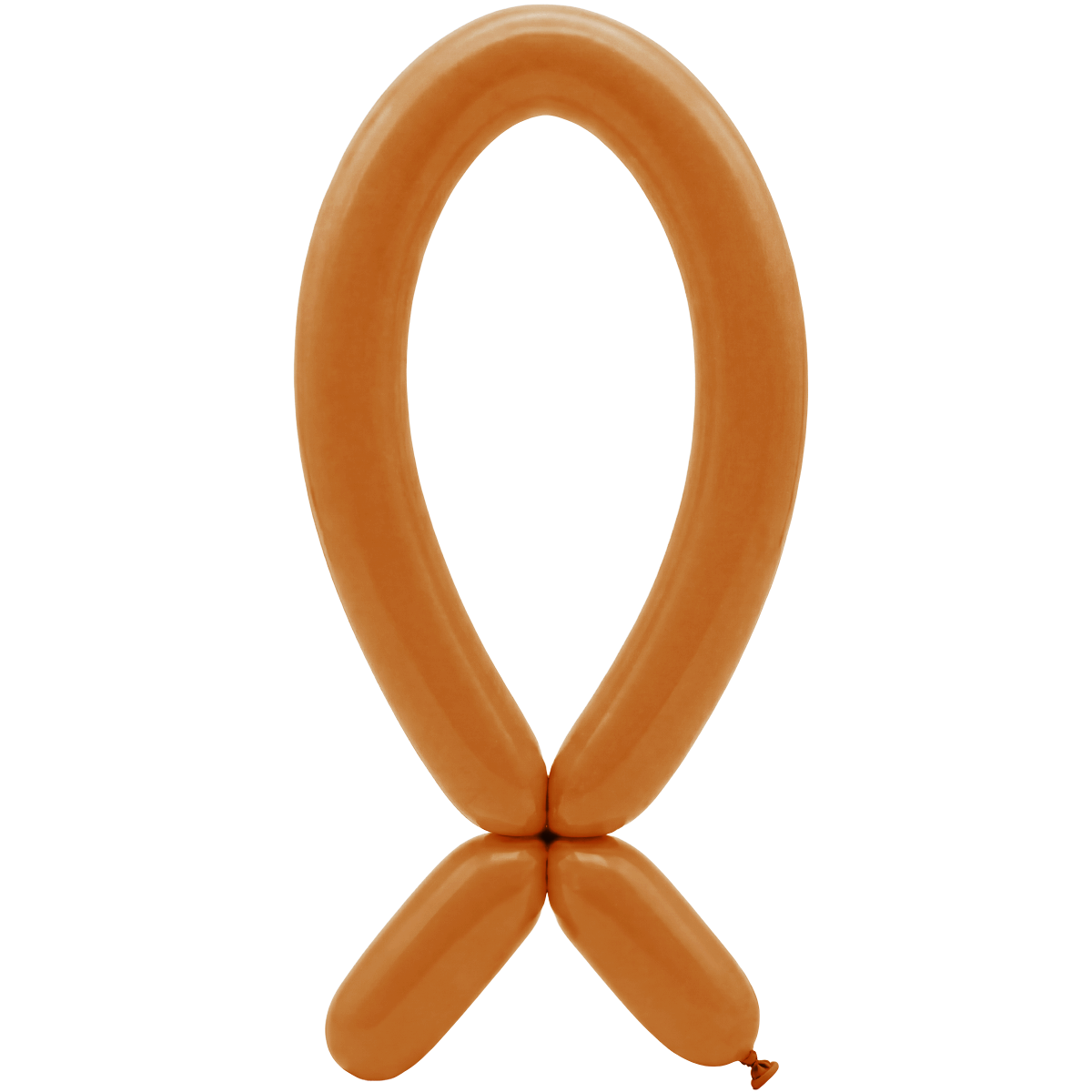 50 Modelling Balloons - Nozzle up - 5x152cm -  Sunset Orange