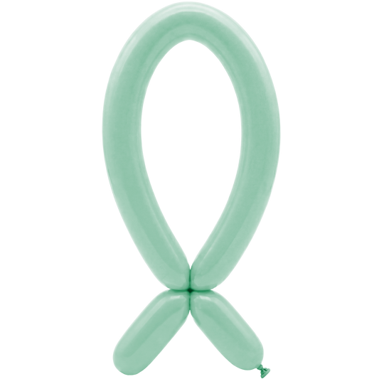 50 Modelling Balloons - Nozzle up - 5x152cm -  Pastel Dusk Green Tea