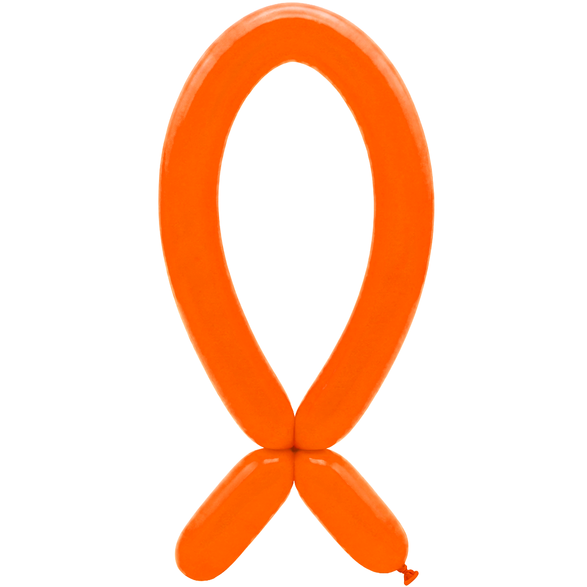 50 Modelling Balloons - Nozzle up - 5x152cm -  Neon Orange