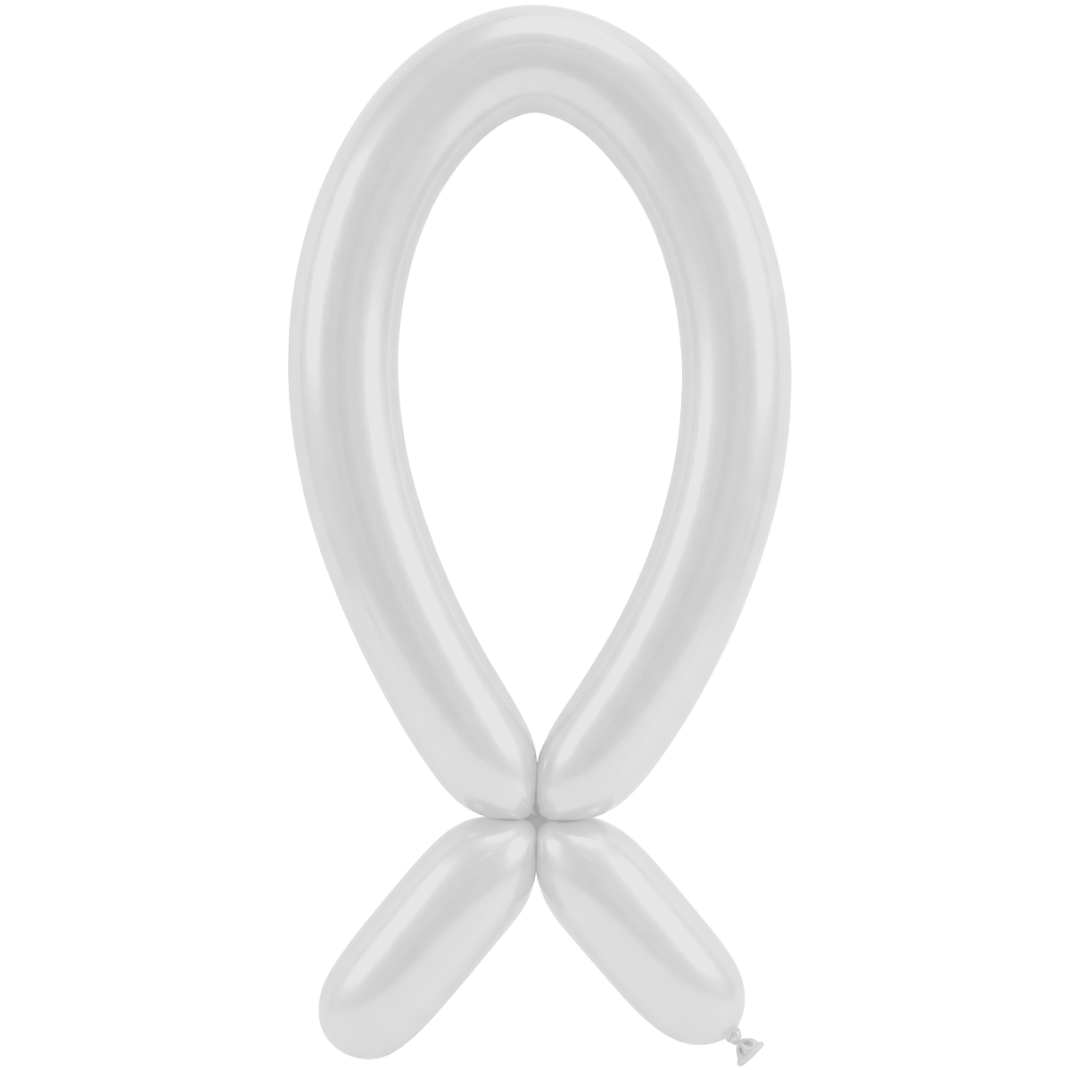 50 Modelling Balloons - Nozzle up - 5x152cm -  Pearl White