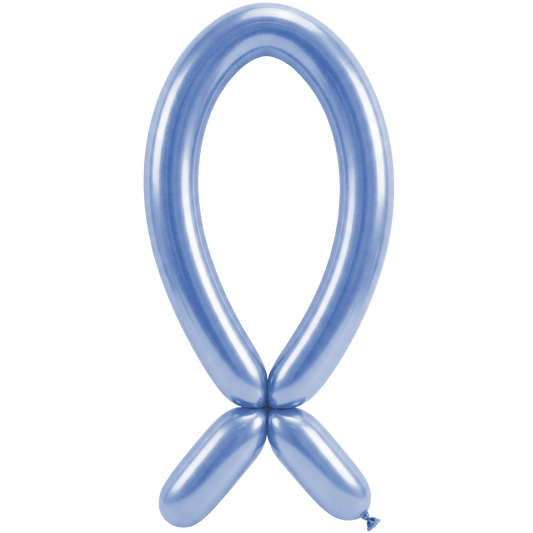 50 Modelling Balloons - Nozzle up - 5x152cm -  Pearl Blue