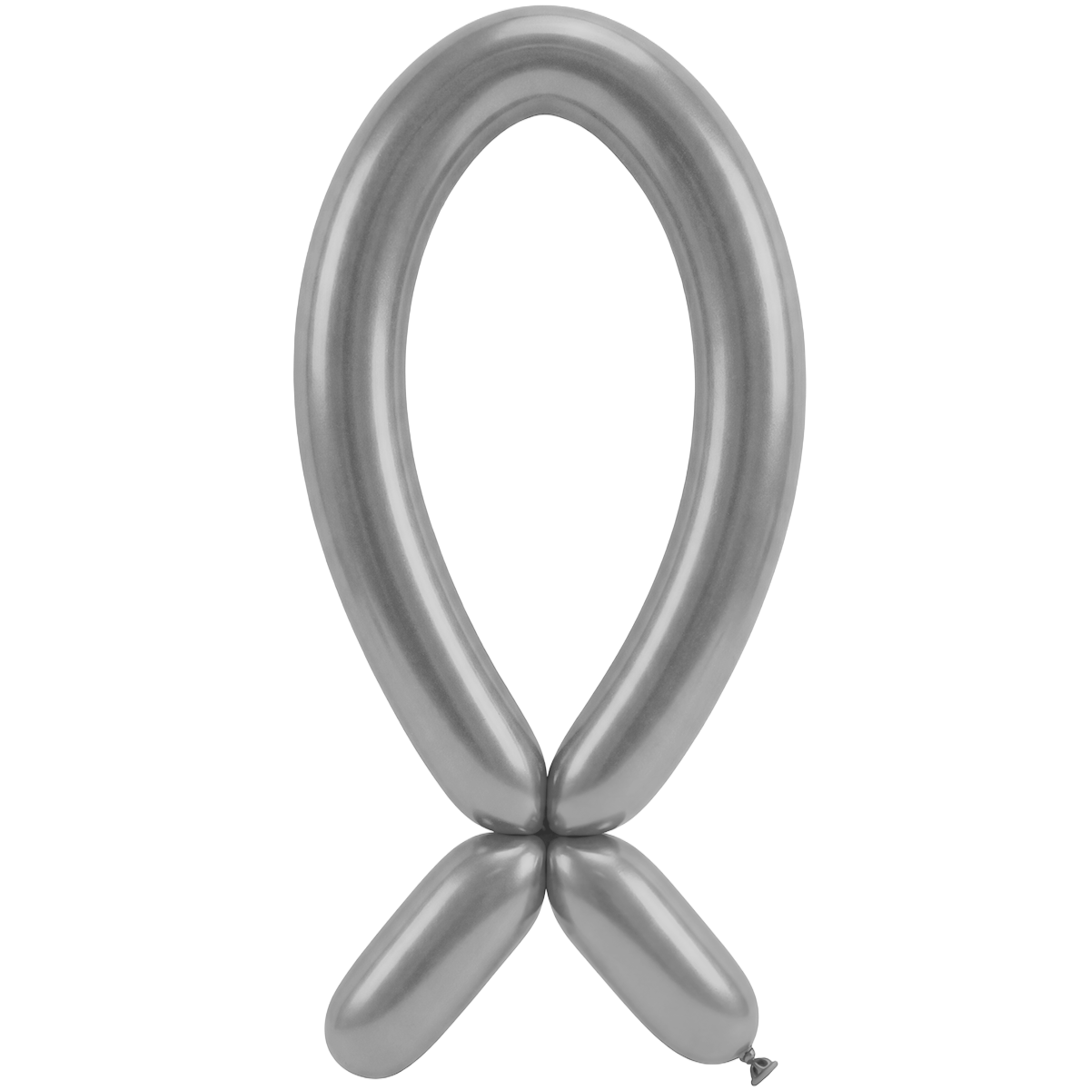 50 Modelling Balloons - Nozzle up - 5x152cm -  Pearl Silver