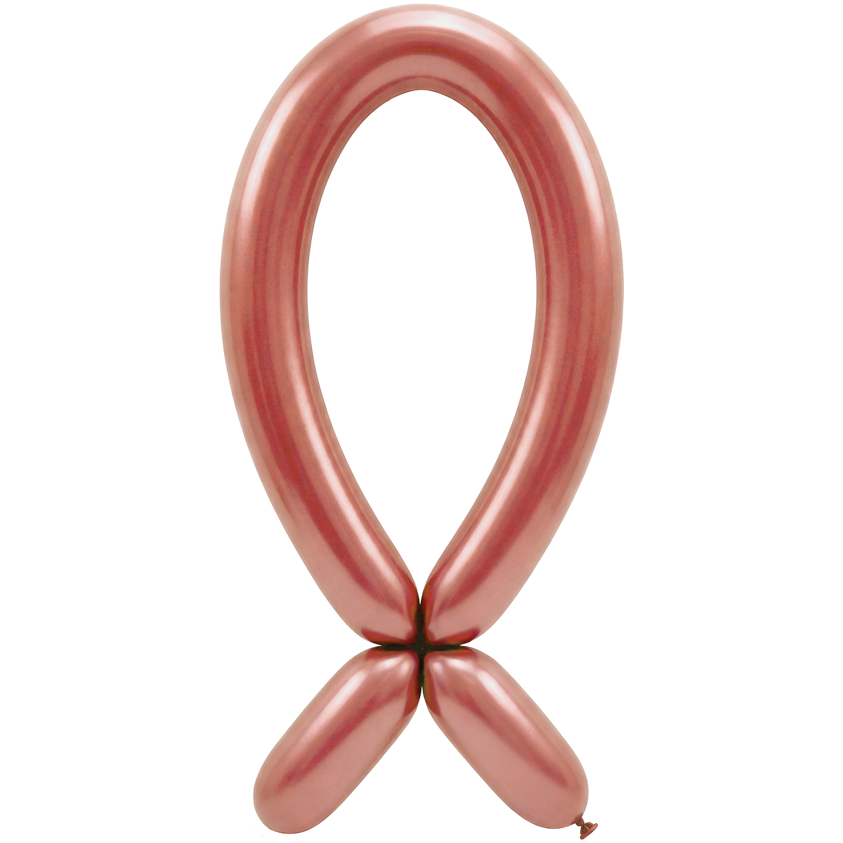 50 Modelling Balloons - Nozzle up - 5x152cm -  Metallic Rose Gold