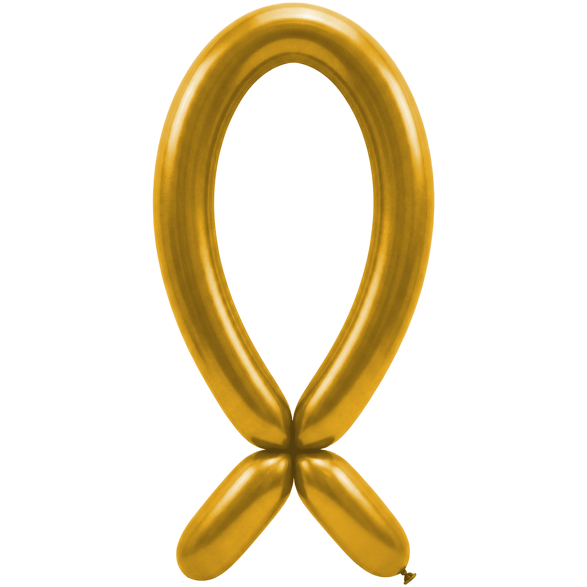 50 Modelling Balloons - Nozzle up - 5x152cm -  Metallic Gold