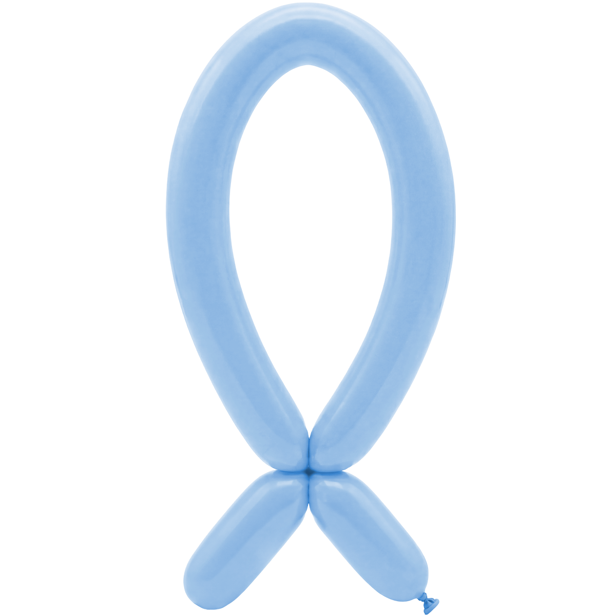 50 Modelling Balloons - Nozzle up - 5x152cm -  Pastel Matte Blue