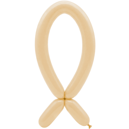 50 Modelling Balloons - Nozzle up - 5x152cm -  Pastel Matte Nude