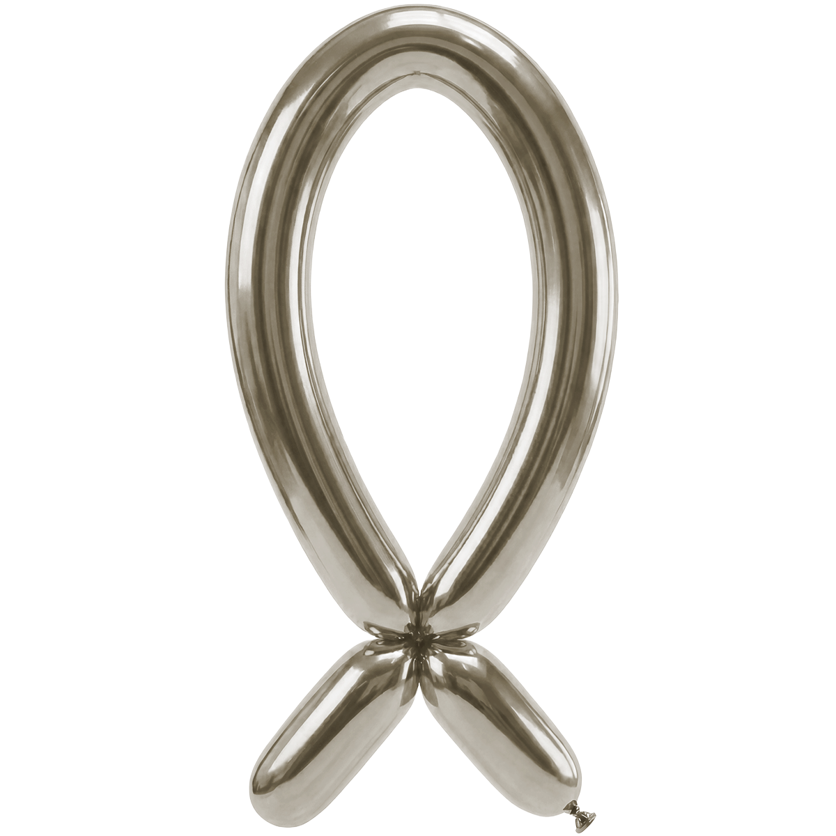 50 Modelling Balloons - Nozzle up - 5x152cm -  Silk Cream Pearl