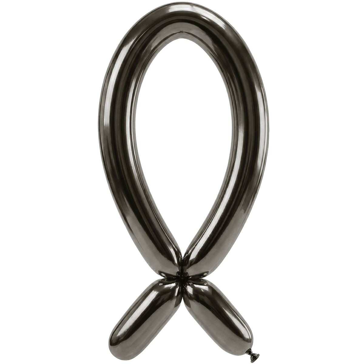 50 Modelling Balloons - Nozzle up - 5x152cm -  Silk Midnight Grey