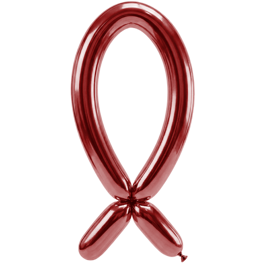 50 Modelling Balloons - Nozzle up - 5x152cm -  Reflex Red