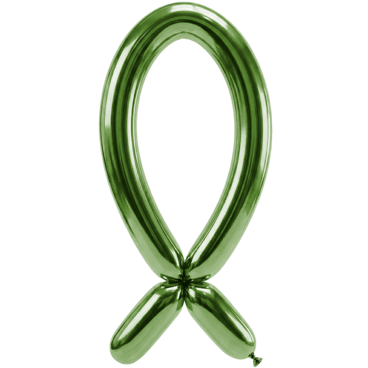 50 Modelling Balloons - Nozzle up - 5x152cm -  Reflex Lime Green