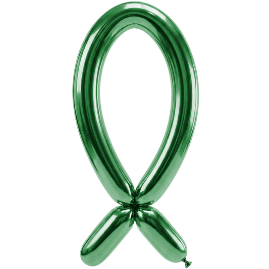 50 Modelling Balloons - Nozzle up - 5x152cm -  Reflex Aurora Green