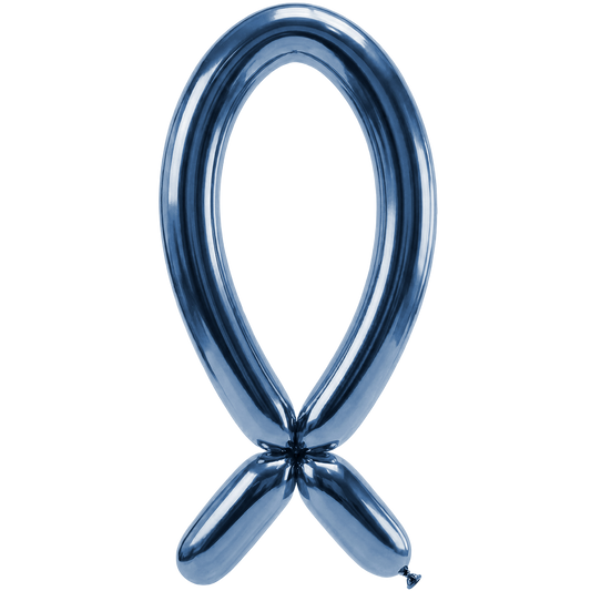 50 Modelling Balloons - Nozzle up - 5x152cm -  Reflex Blue