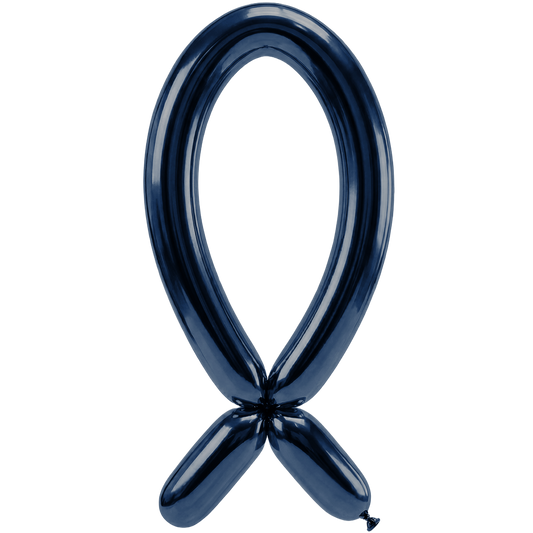 50 Modelling Balloons - Nozzle up - 5x152cm -  Reflex Galaxy Blue