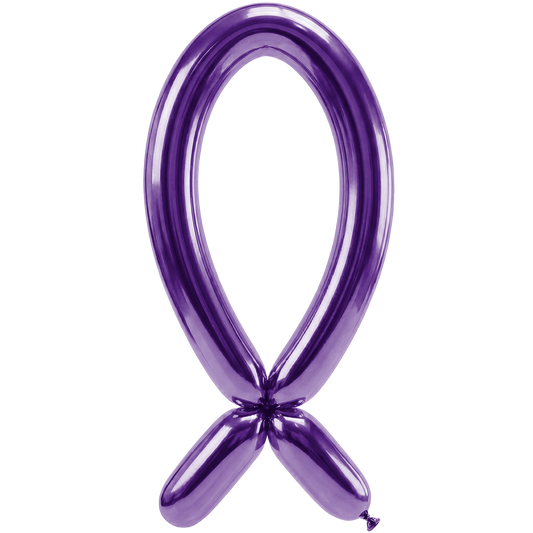 50 Modelling Balloons - Nozzle up - 5x152cm -  Reflex Violet